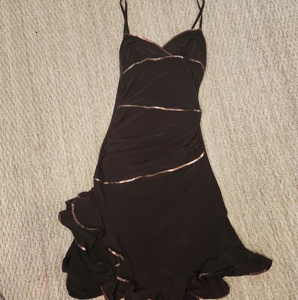 Fairy LG Collection Brown Dress with Gold Trim Size M
